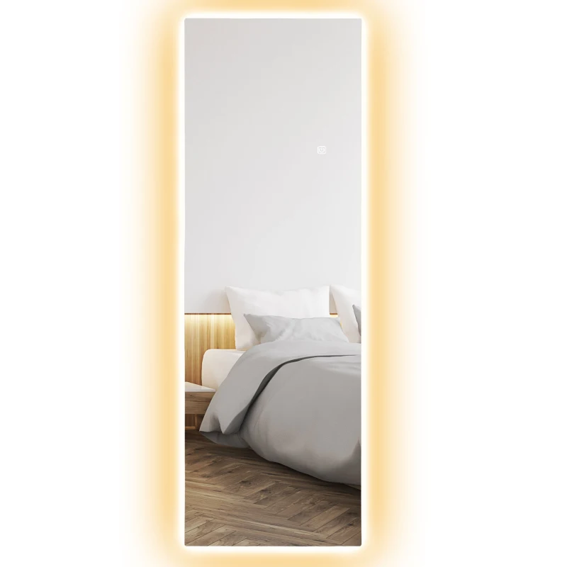 HOMCOM Lustro stojące 40 x 120 cm z LED, lustro ścienne
