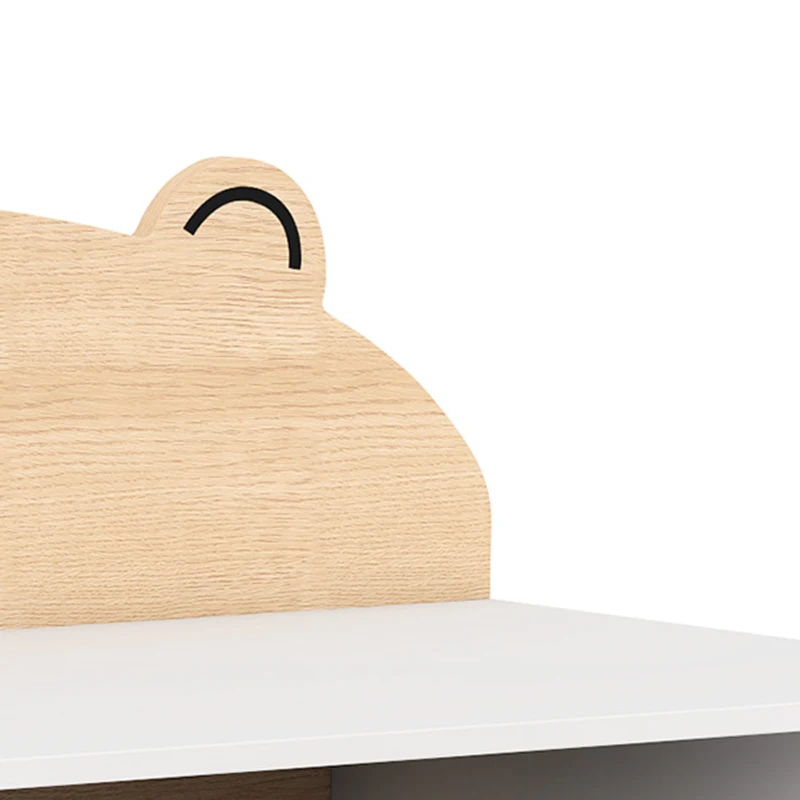 AIYAPLAY Kinder tafel- en stoelset om te leren en tekenen, kinderset met boekenkast, wit