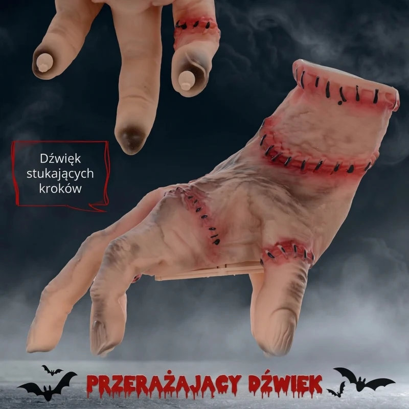 21 cm Halloween Dekoracja, Realistyczna Ręka z Dźwiękiem