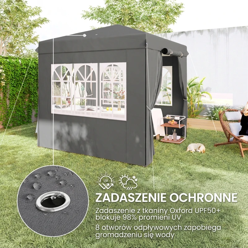 Pawilon 2,5x2,5m, wodoodporny, stabilny, zimowy, pop-up