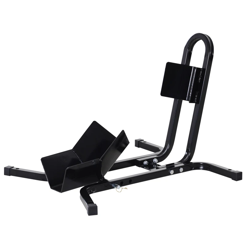 HOMCOM Blocca Ruota Moto Regolabile su 3 Livelli da 250 kg max in Metallo, 60x55x43 cm, Nero