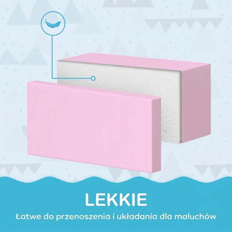 HOMCOM Miękkie klocki dla dzieci, rozwijające kreatywność, skóra ekologiczna, 40x40x20 cm, Wielokolorowy, 1-3 lata