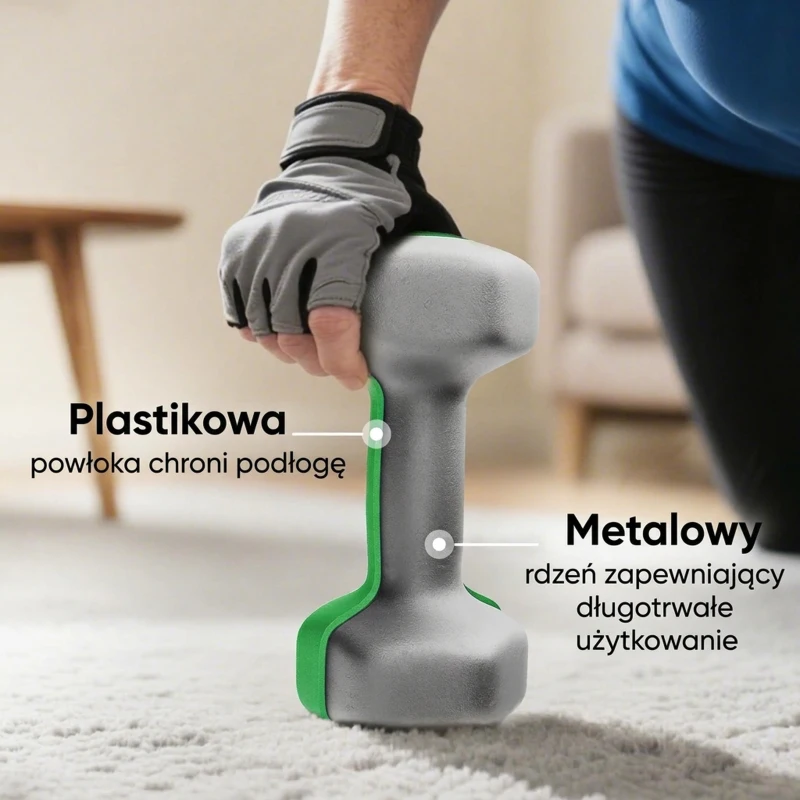 SPORTNOW Zestaw hantli 4 pary ze stojakiem, antypoślizgowe uchwyty, 1-4 kg, sześciokątny
