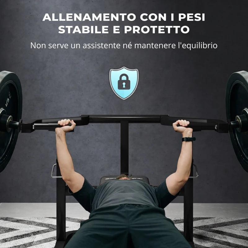 SPORTNOW Macchina Pettorali ad Altezza Regolabile in Acciaio, 150x150x60-85 cm, Nero