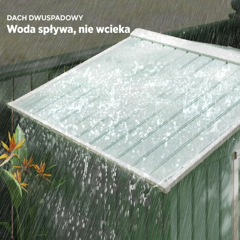 Outsunny Szop ogrodowy, 2 drzwi przesuwne, okna wentylacyjne, rama podłogowa z ocynkowanej stali, nierdzewna stal, jasnozielony, 2,13 x 1,30 x 1,85 m