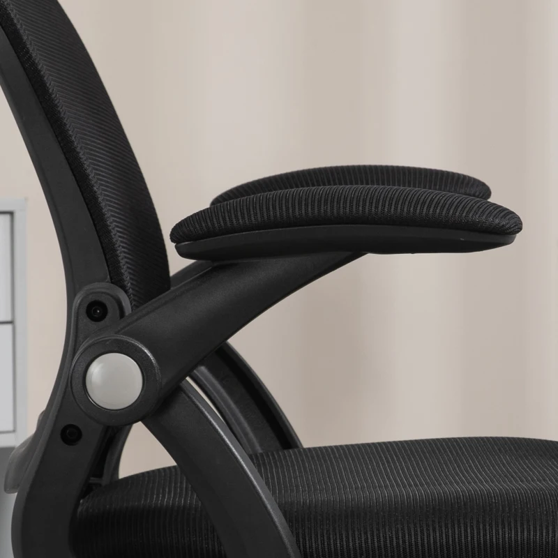 Vinsetto Sedia da Ufficio Ergonomica con Schienale a Rete e Altezza Regolabile, 65.5x61.5x88-97.5cm, Nero