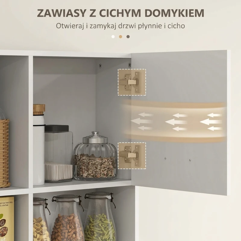 Szafka kuchenna, wysoka, z regulowanymi półkami, szuflada