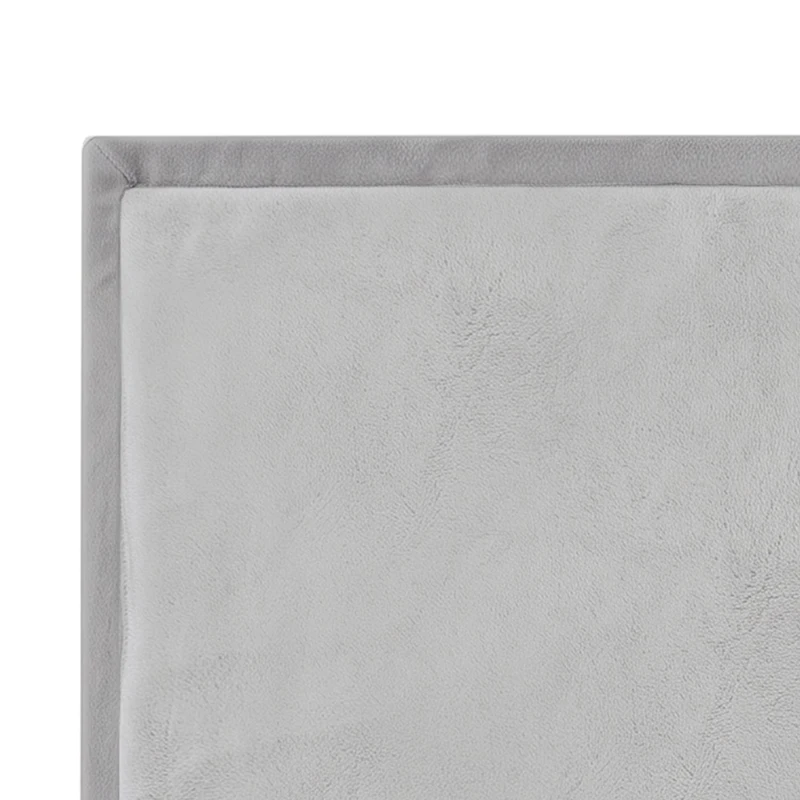 AIYAPLAY Kruipmat voor baby's, 3 cm dikke speelmat van zacht flanel, 150 x 180 cm, antislip, waterafstotend, lichtgrijs