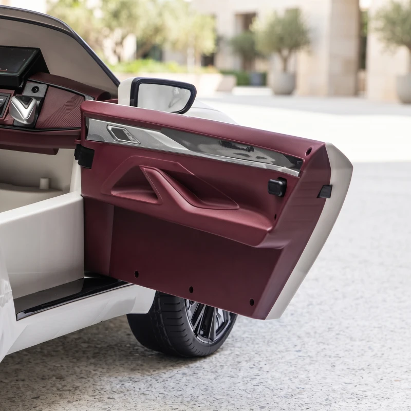 HOMCOM Macchina Elettrica per Bambini 3-6 Anni con Licenza BMW con Telecomando, Clacson e Fari, 115x67x45 cm, Bianca