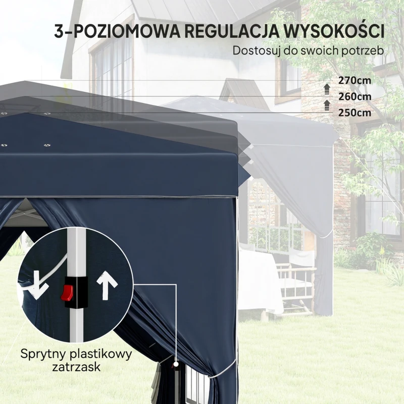 Pawilon 2,5x2,5m, wodoodporny, stabilny, zimowy, pop-up