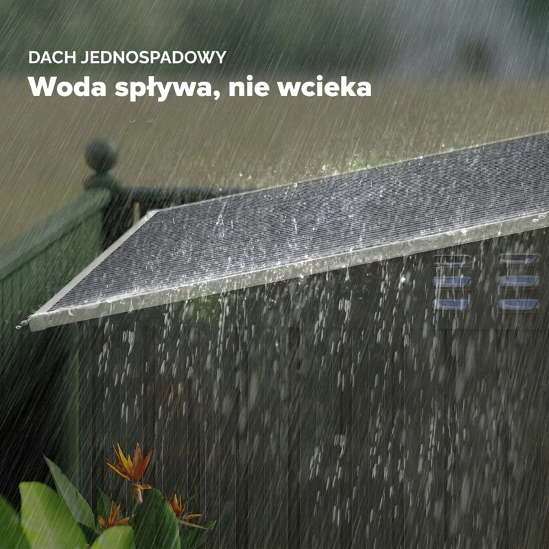Metalowy domek narzędziowy 1,9m² z fundamentem, 195x122x182cm