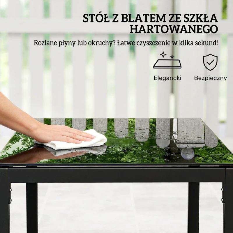 Outsunny Zestaw bistro z rattanu, 3-częściowy zestaw mebli ogrodowych z 2 krzesłami, stolik, zdejmowane poduszki, kremowy