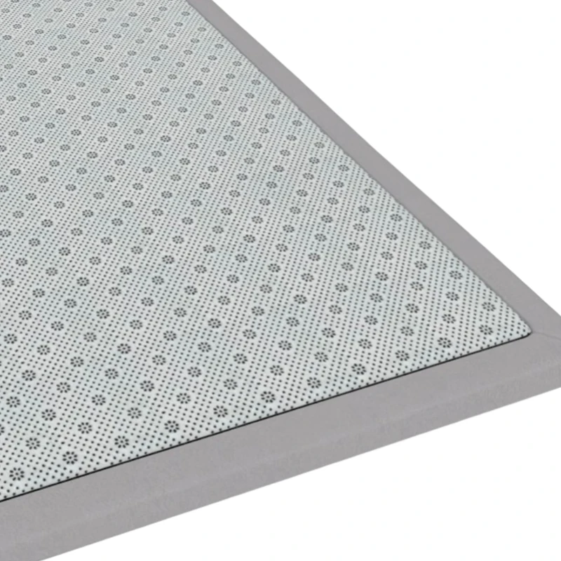 AIYAPLAY Kruipmat voor baby, 3 cm dikke speelmat van zacht flanel, 127 x 127 cm, antislip en waterafstotend, lichtgrijs