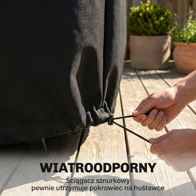 Outsunny Pokrowiec na 2-osobową huśtawkę ogrodową, wodoodporny, wiatroodporny, ochrona UV, materiał Oxford 420D