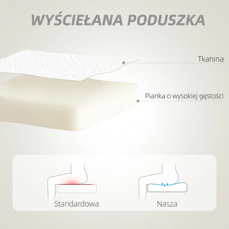 HOMCOM Fotel biurowy obrotowy, sercowe oparcie, biały kolor