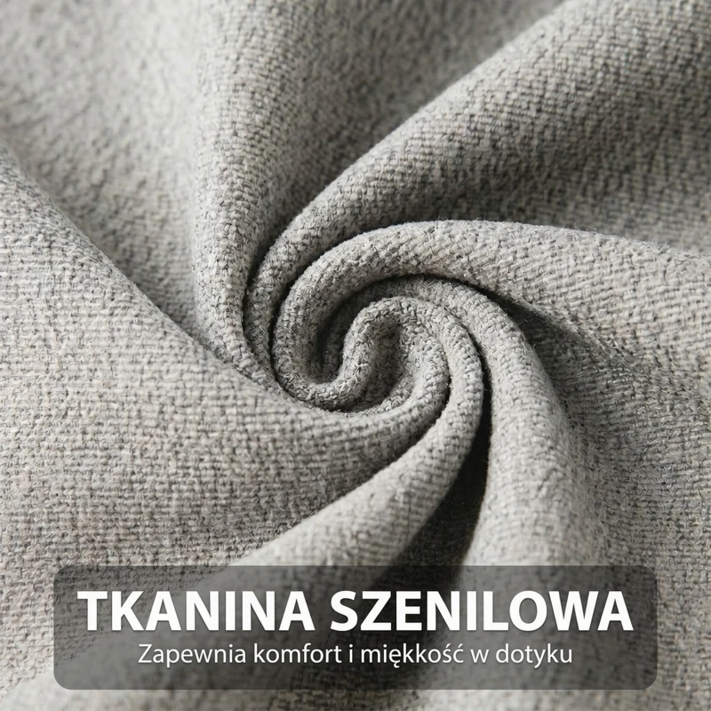 HOMCOM Fotel Obrotowy Lounge z Szerokim Siedziskiem, Tapicerowany Fotel Relaksacyjny w Wodoodpornej Optyce Chenille, Stalowe Nogi Krzyżowe, Nowoczesny Fotel do Salonu, Sypialni, Jasnoszary