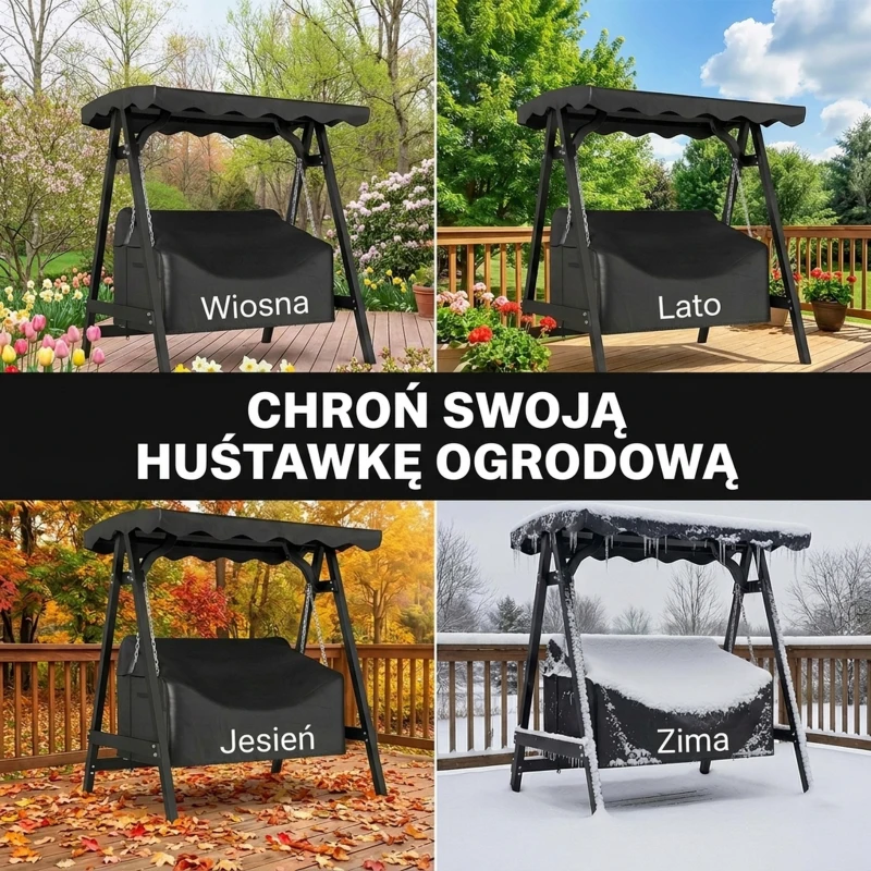 Outsunny Pokrowiec na 2-osobową huśtawkę ogrodową, wodoodporny, wiatroodporny, ochrona UV, materiał Oxford 420D