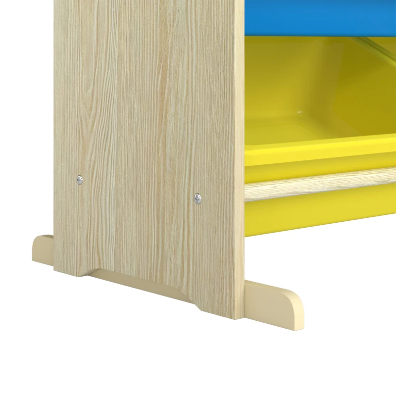 AIYAPLAY Kinderrek, 4-laags speelgoedrek met 12 uitneembare opbergbakken, 85,5 x 40 x 88,5 cm, veelkleurig