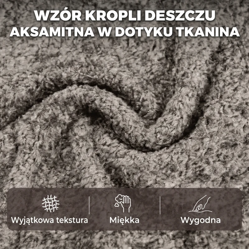 HOMCOM Nowoczesny fotel typu wingback, welurowy fotel z podłokietnikami, czteroramienna podstawa, sprężyny S, funkcja obrotu 360°, szary