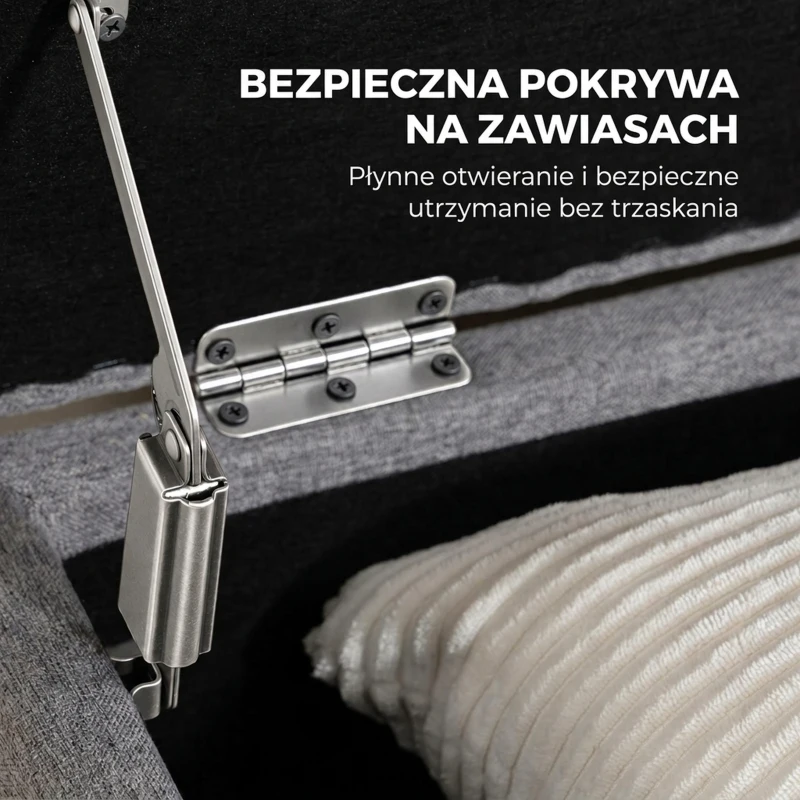 HOMCOM Ławka z pojemnikiem, tapicerowana skrzynia na łóżko z 2 przegrodami, składanymi pokrywami i wyjątkowo grubym siedziskiem, 117 x 50 x 44 cm