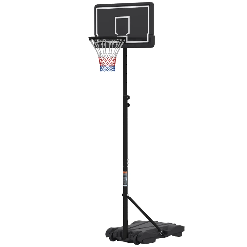 AIYAPLAY Basketballkorb Kinder 179–209 cm Höhenverstellbar Mobile Basketballständer mit Rollen 76 x 45 cm Rückwand befüllbar