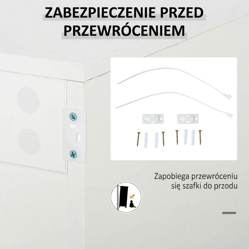 HOMCOM Komoda szafka Anrichte, 2 szuflady, Push-Click, 117 cm x 36 cm x 74 cm, Biały