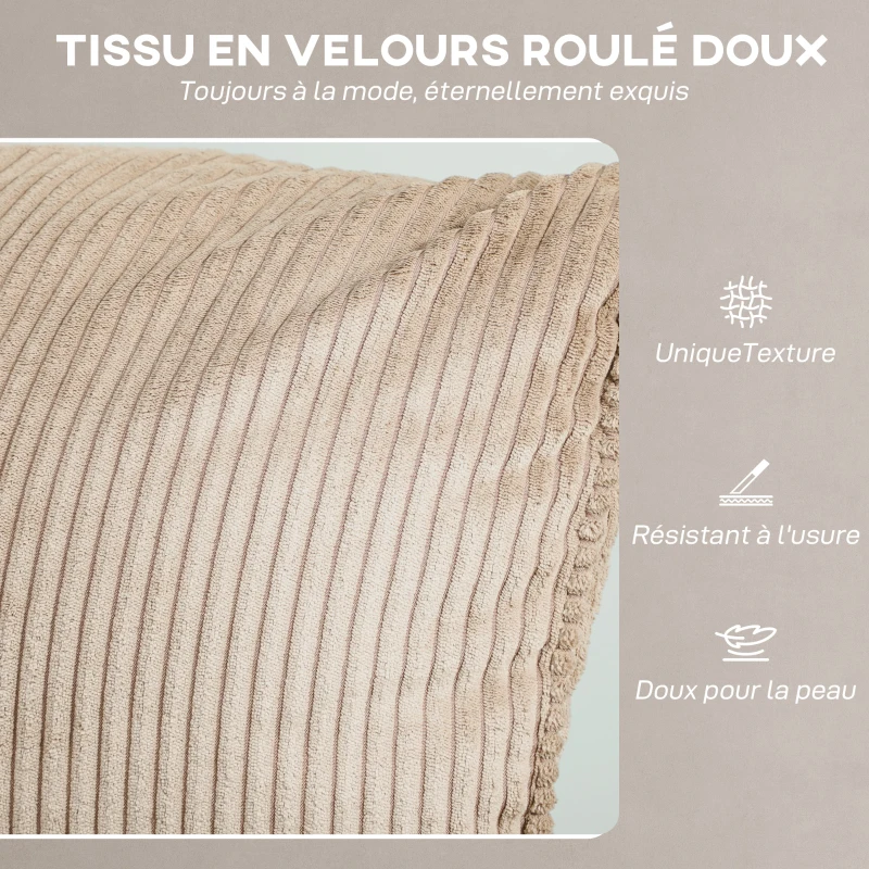 HOMCOM Fauteuil relax électrique massant et chauffant, fauteuil inclinable en velours côtelé, moteur ultra-silencieux, marron