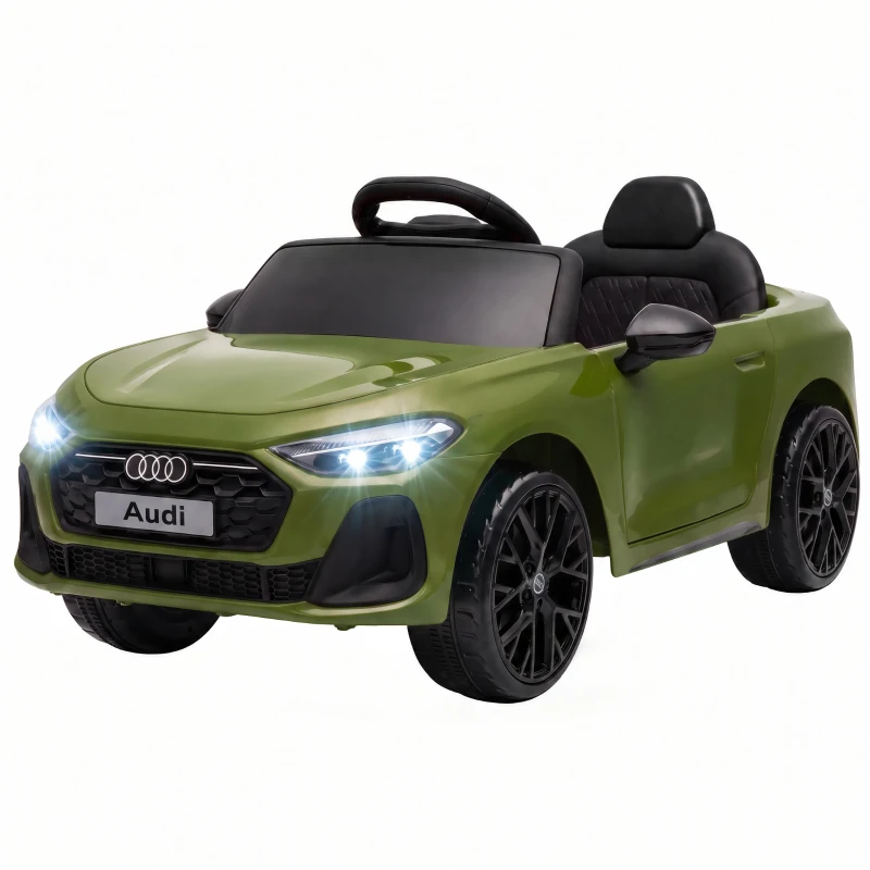 AIYAPLAY Macchina Elettrica per Bambini 12V Audi A5L con Telecomando, Batteria al Litio, 2 Motori, Telecomando, Verde