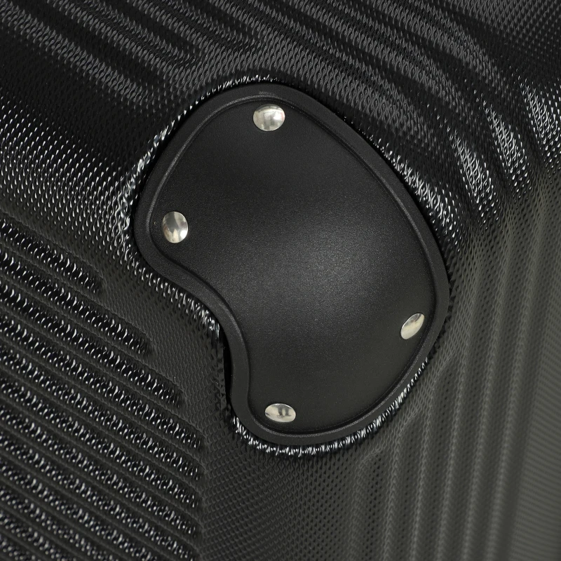 HOMCOM Valigia Rigida Grande 103L, Bagaglio Espandibile ABS con 4 Ruote Girevoli, Angoli Protettivi, 77x50x30 cm, Nero