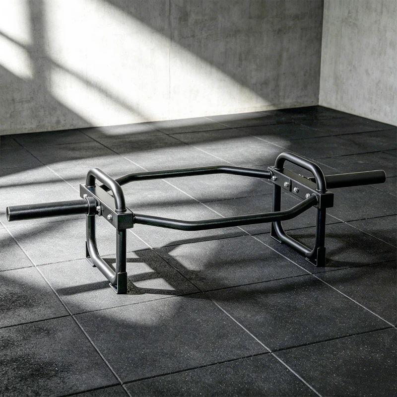 SPORTNOW Barra Olimpica Esagonale, Barra Bilanciere 5cm con Capacità 300kg per Panca, Stacchi, Scrollate, Nero