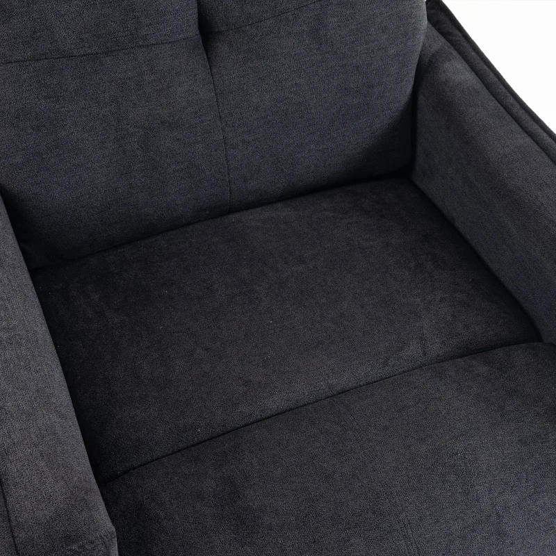 HOMCOM Poltrona Relax Reclinável Elétrica Elevatória com 2 Pontos de Massagem, Assento com Molas, Apoio para os Pés, Chenille, Preto