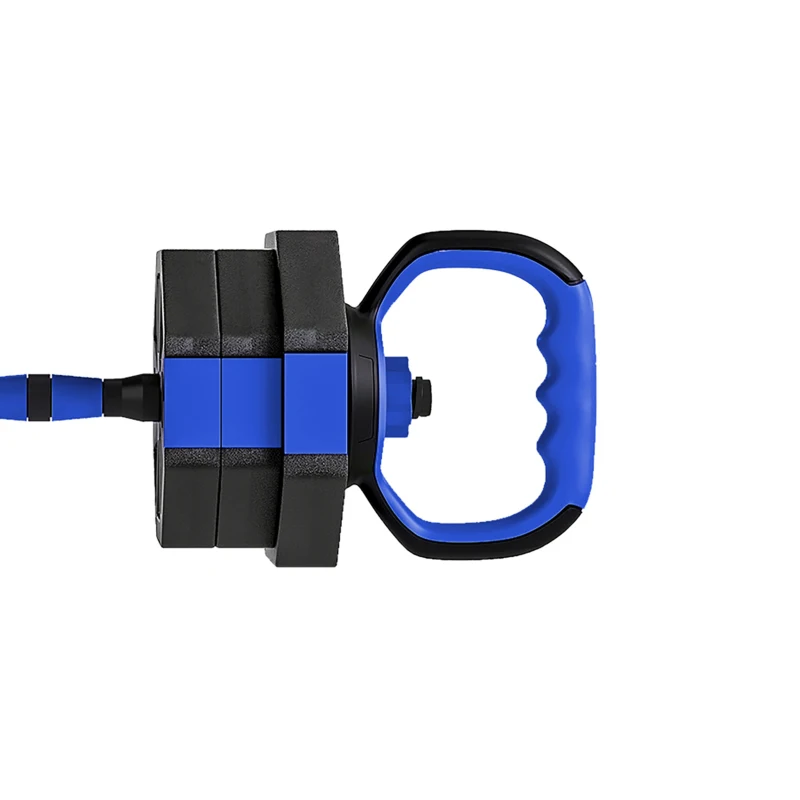 SPORTNOW Set Pesi da Palestra 6 in 1 da 20kg Totali in Plastica e Sabbia, Bilanciere e Supporto per Flessioni, Blu
