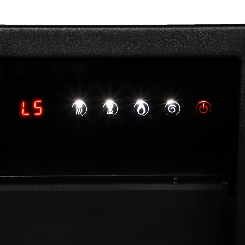 HOMCOM Camino Elettrico da Terra/Incasso con Cornice per TV 38'', 1800W, Effetto Fiamma 3D, Funzione Memory, Bianco