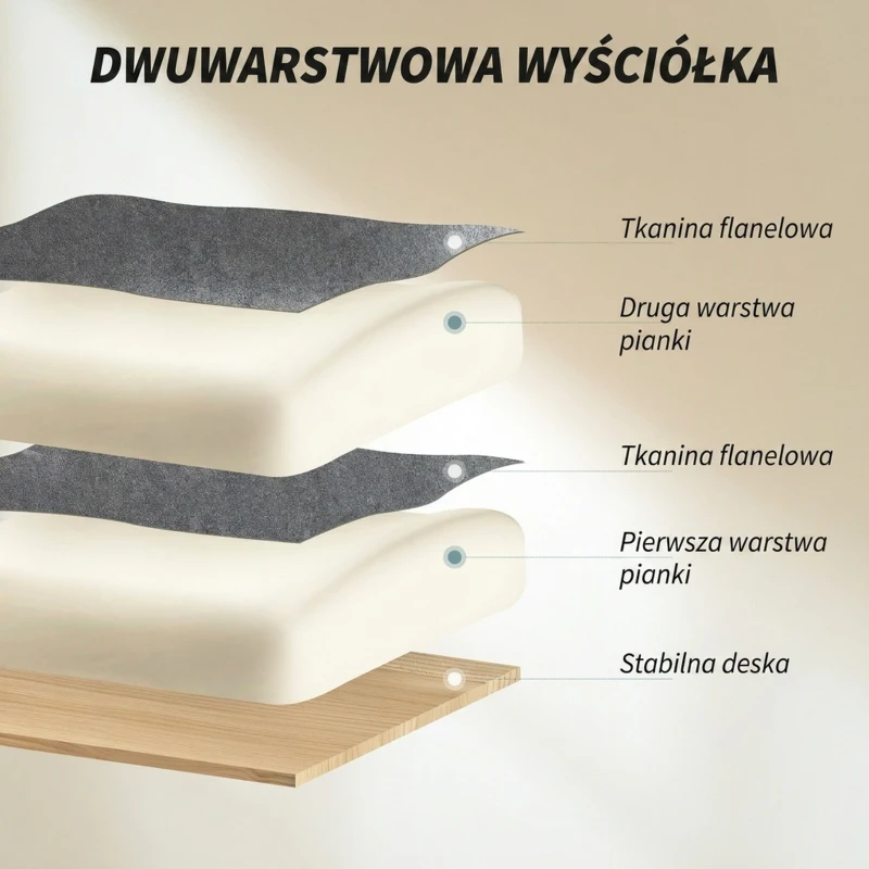 HOMCOM Fotel biurowy z regulacją wysokości, obrotowy, ze śnieżnego flanelu, 80 x 80 x 106-114 cm, ciemnoszary