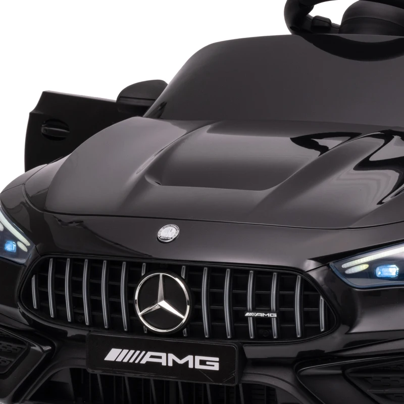 AIYAPLAY Macchina Elettrica per Bambini 12V Mercedes-AMG, Auto Elettrica per Bambini, 2 Motori, Telecomando, Nero