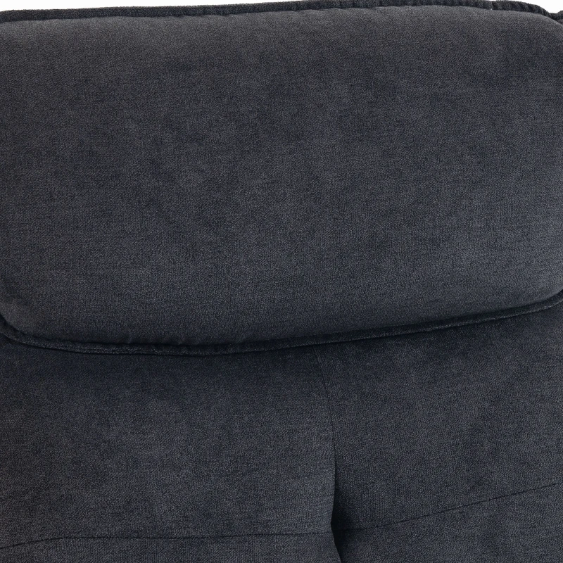 HOMCOM Poltrona Relax Reclinável Elétrica Elevatória com 2 Pontos de Massagem, Assento com Molas, Apoio para os Pés, Chenille, Preto