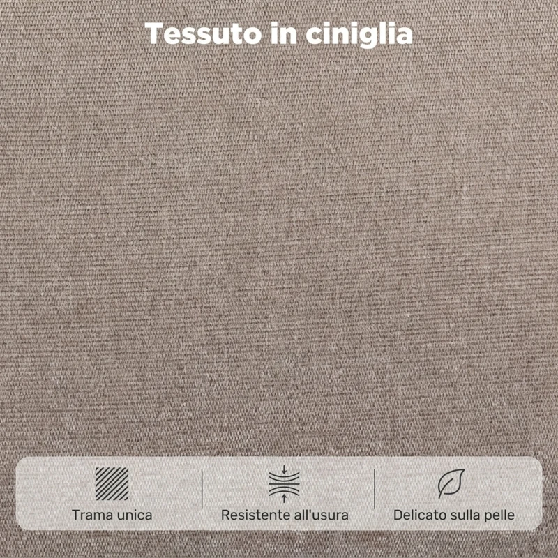 HOMCOM Poltrona Elettrica Alzapersona Reclinabile, Riscaldata, Massaggiante 8 Punti, in Ciniglia, 2 Telecomandi, Beige