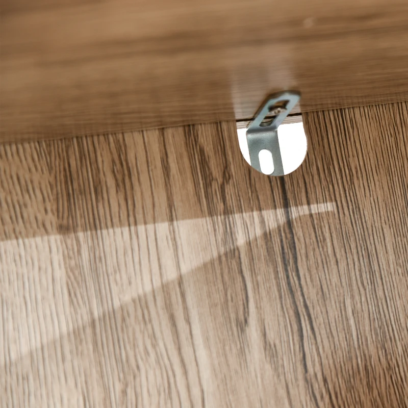 HOMCOM Mobiletto Salvaspazio per Bagno in Legno, Mobile da Bagno con 2 Armadietti e Ripiani Regolabili, Design a Colonna, 30x24x170 cm, Grigio e Rovere