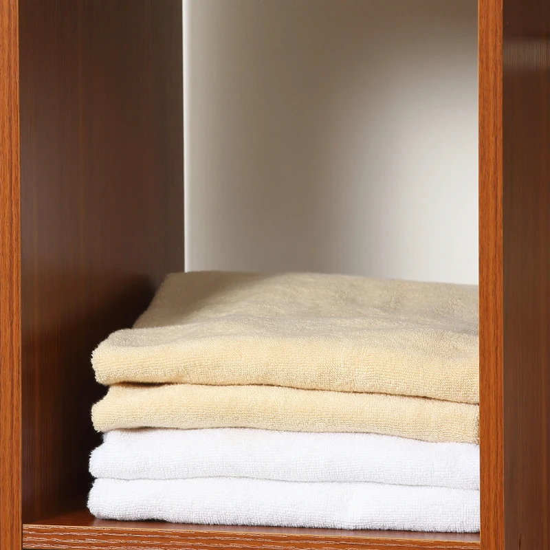 HOMCOM Armoire penderie Armoire de Rangement Mobile Panneaux de Particules Coloris Noyer