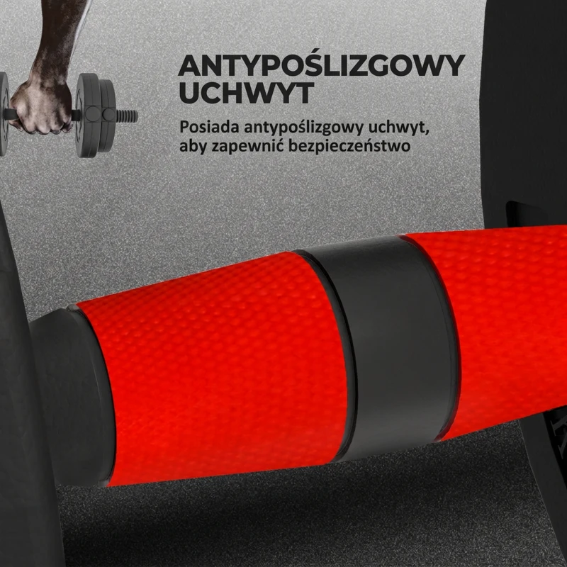 HOMCOM 2 w 1 Zestaw Hantli 15 kg Regulowane Hantle i Sztanga Profesjonalny Sprzęt Treningowy Czarny