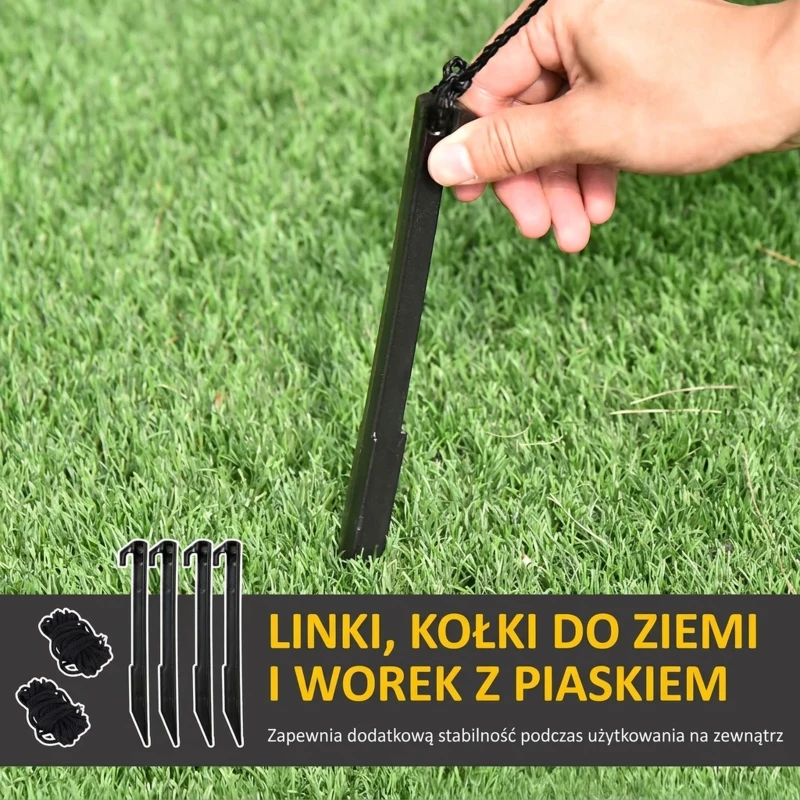 HOMCOM Halloween samopompujący upiór duch halloweenowa dekoracja z podświetleniem LED