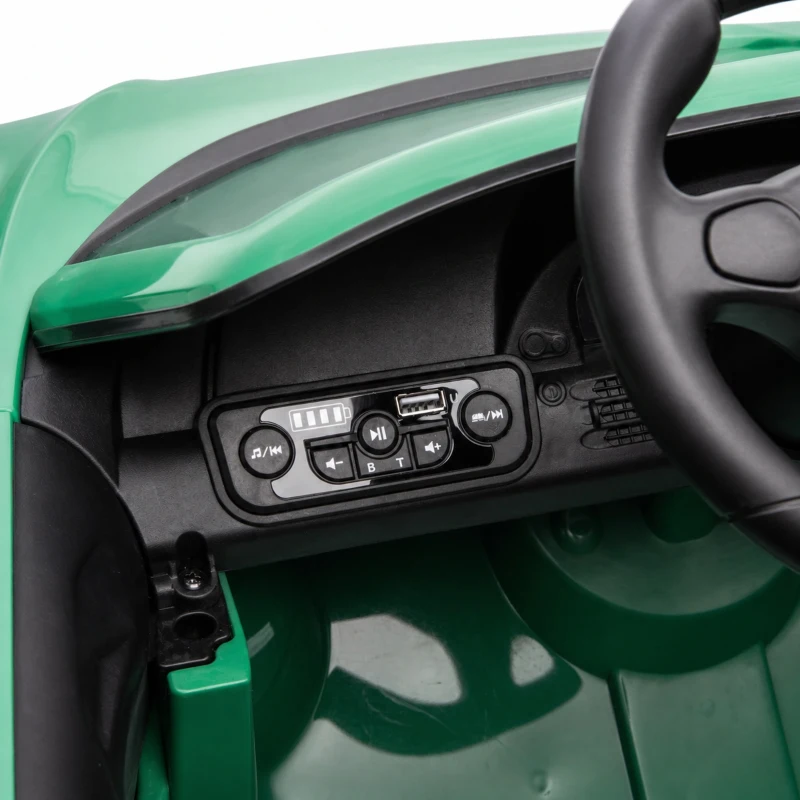 AIYAPLAY Auto Elettrica Bambini Porsche Carrera GT 12V con Telecomando, 2 Motori, Sospensioni e Porte Apribili, Verde