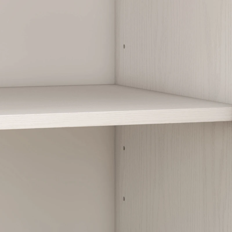 HOMCOM Mobile Porta Stampante con Ruote a Freno, Multiuso per Ufficio e Studio, 80x40x68 cm, Bianco Effetto Legno