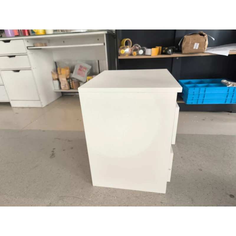 HOMCOM Comodino Camera da Letto, Comodino con 2 Cassetti, Tavolino Salotto per Soggiorno, 40x34x46.5cm, Bianco