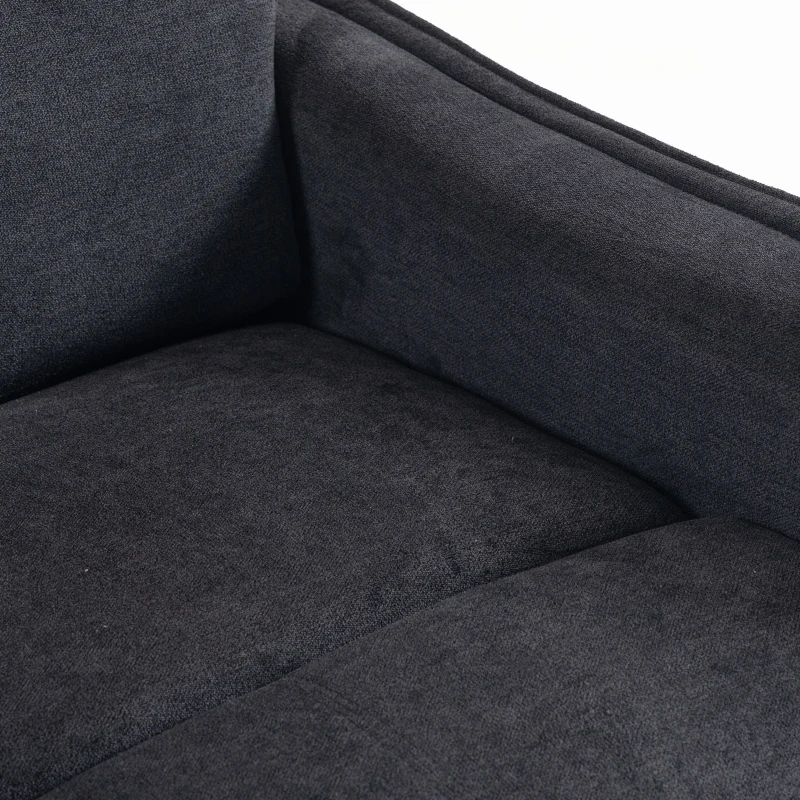 HOMCOM Poltrona Relax Reclinável Elétrica Elevatória com 2 Pontos de Massagem, Assento com Molas, Apoio para os Pés, Chenille, Preto