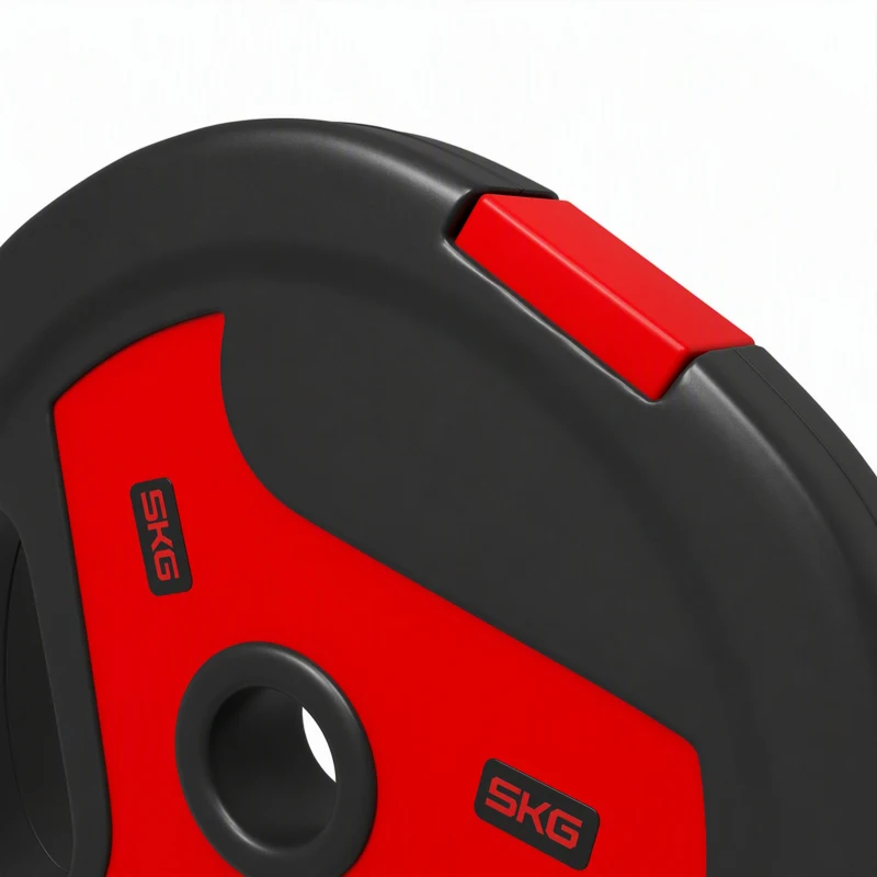 SPORTNOW Set di 4 Dischi Palestra da 2x7.5 kg e 2x5 kg, Foro Ø25 mm, Dischi Pesi 25 kg Totali, Nero e Rosso
