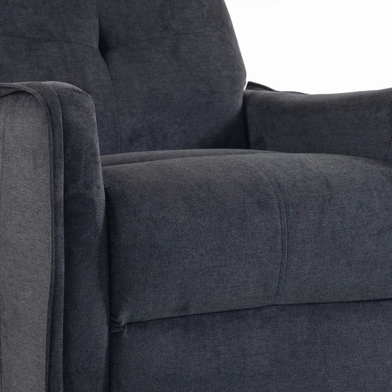 HOMCOM Poltrona Relax Reclinável Elétrica Elevatória com 2 Pontos de Massagem, Assento com Molas, Apoio para os Pés, Chenille, Preto