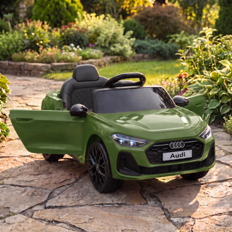 AIYAPLAY Macchina Elettrica per Bambini 12V Audi A5L con Telecomando, Batteria al Litio, 2 Motori, Telecomando, Verde
