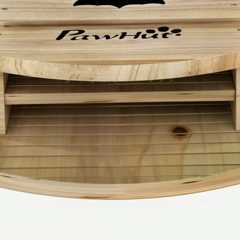 PawHut Pack de 3 Casas para Murciélagos de Madera con 2 Cámaras Plataforma de Aterrizaje Resistente a la Intemperie Natural