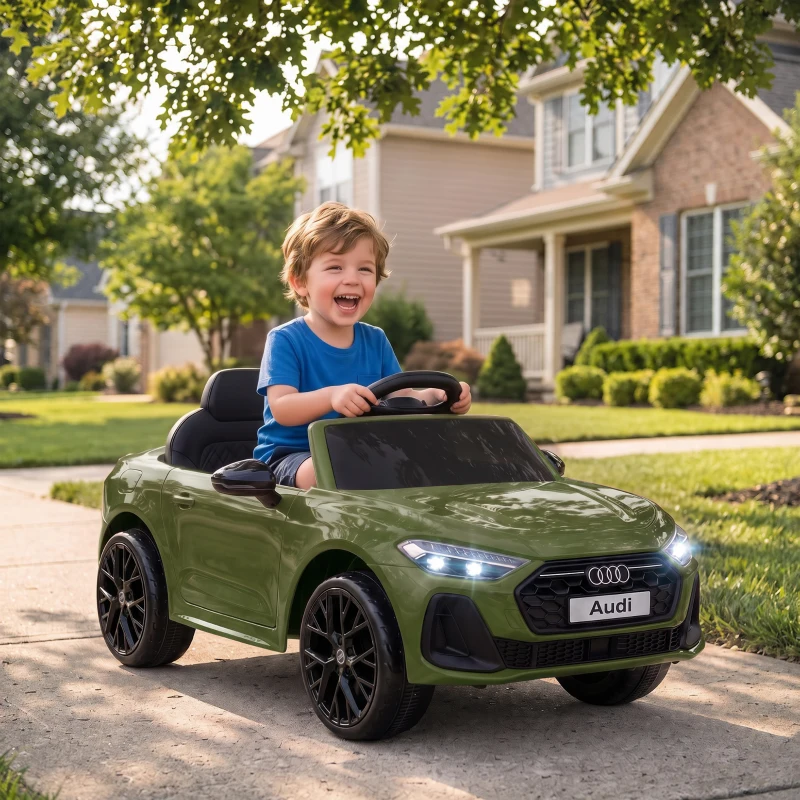 AIYAPLAY Macchina Elettrica per Bambini 12V Audi A5L con Telecomando, Batteria al Litio, 2 Motori, Telecomando, Verde